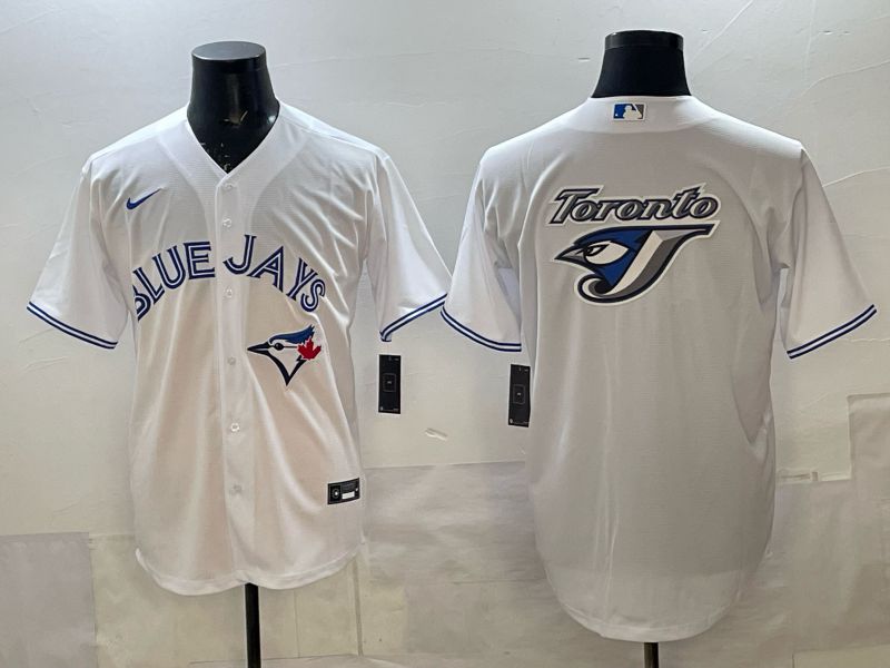 Men 2025 Toronto Blue Jays Blank White Game Nike MLB Jersey style 06